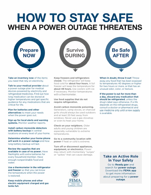 Power Outage Preparedness - COLONIE EMS